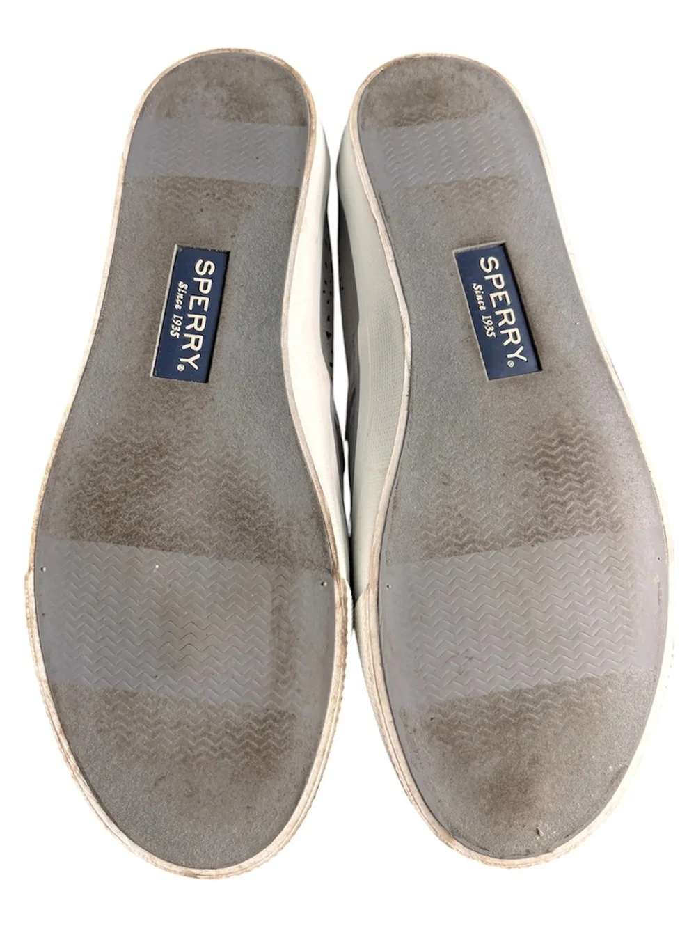 Sperry Women’s Size 8 Slip-On Perforated Casual Shoe - Light Gray